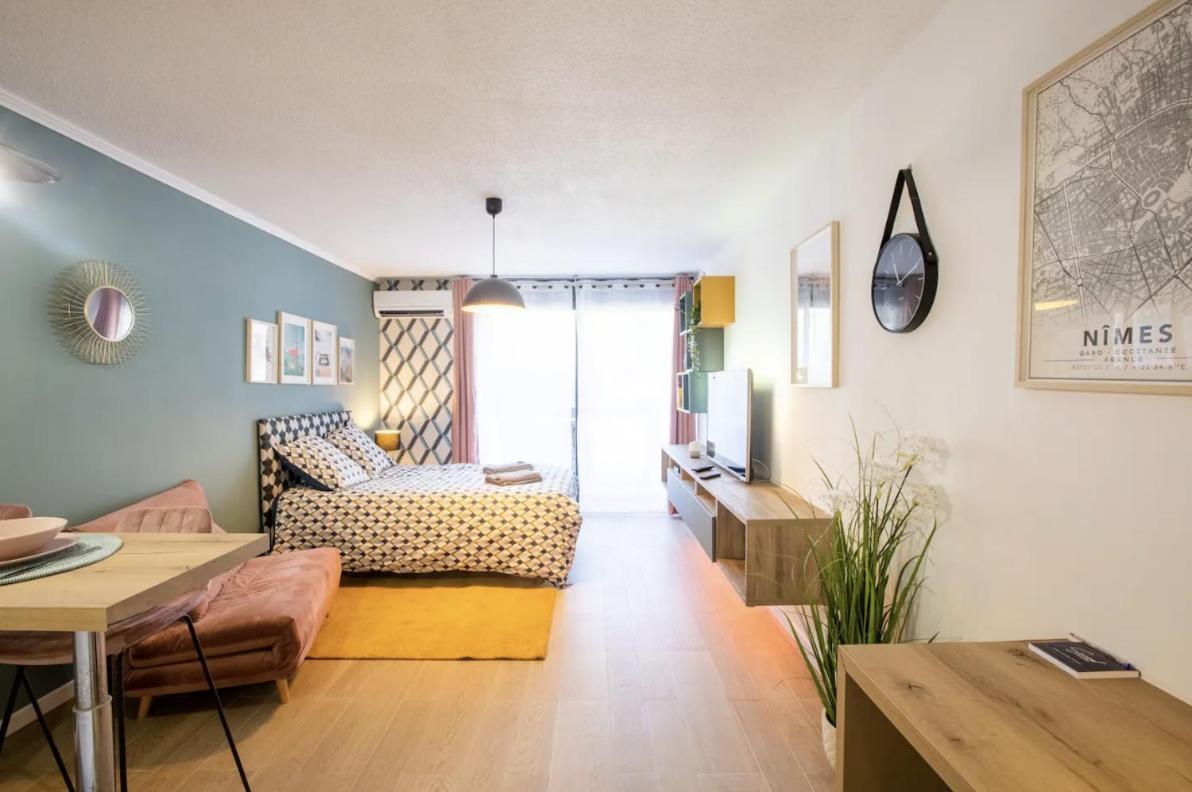 Studio Terrasse & Parking Gratuit En Residence Nîmes Exterior foto